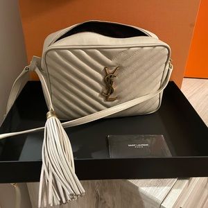 Saint Laurent Lou Matelasse Leather Camera Bag Crema Soft/Beige LIKE NEW